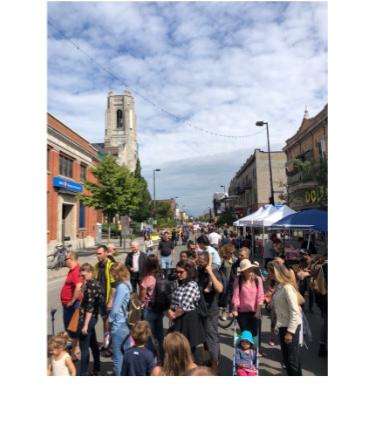 La rue Masson en vente trottoir et festive ce week-end