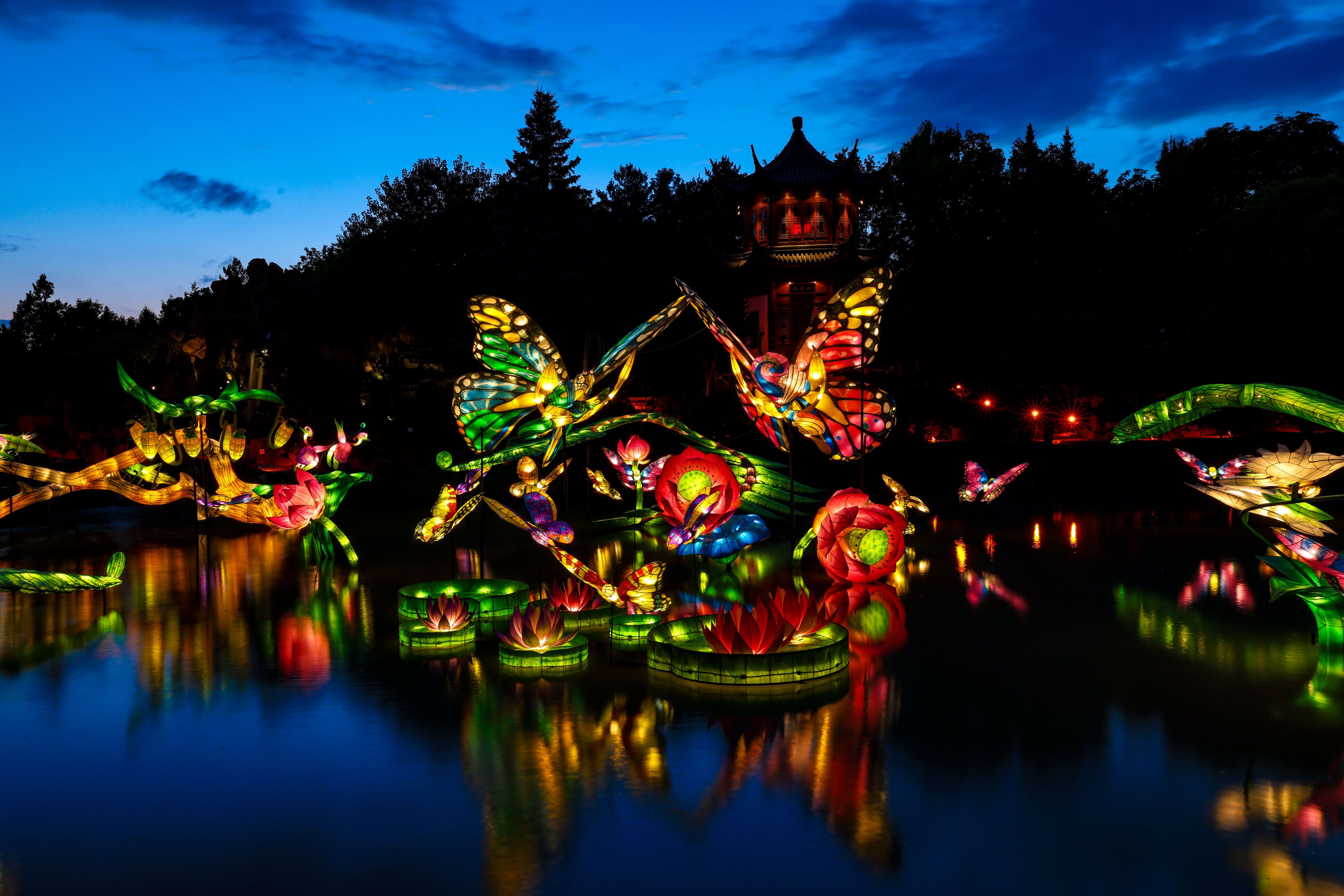 Les Jardins de lumière 2024 à Montréal du 30 août au 31 octobre au Jardin botanique